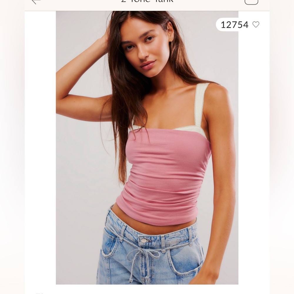 Free People Pink Fitted Crop Camisole